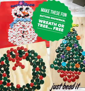 Free Promo Button project tree, wreath, snowman