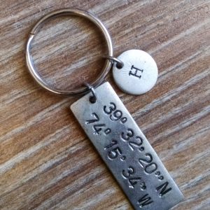 coordinates-with-town-initials-keychain