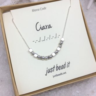 custom name morse code necklace