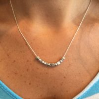 Morse Code Silver Necklace - Hope - Silver Hope Morse Code Necklace - Image 2