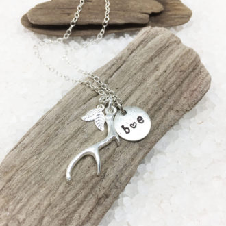 antler-charm-necklace-silver-plate-stamped