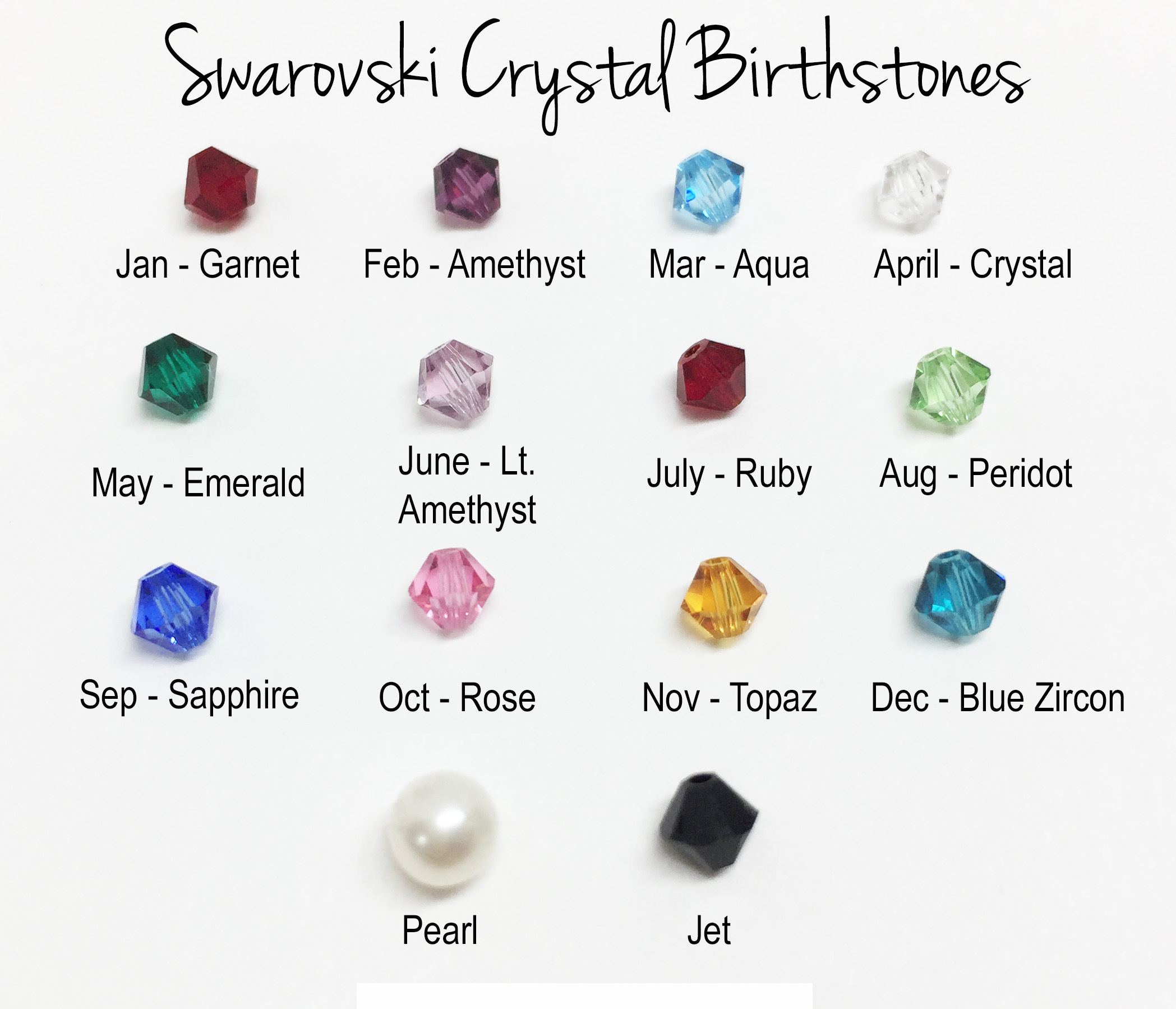 skruenøgle Lav Erobrer Birthstone Swarovski Crystal Drop Add On – Just Bead It