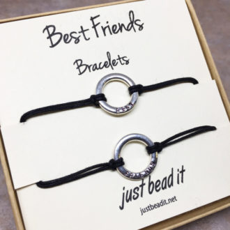 Best Friends Hand Stamped Bracelets