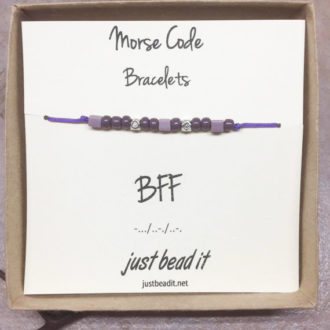 Morse Code BFF Adjustable Bracelet