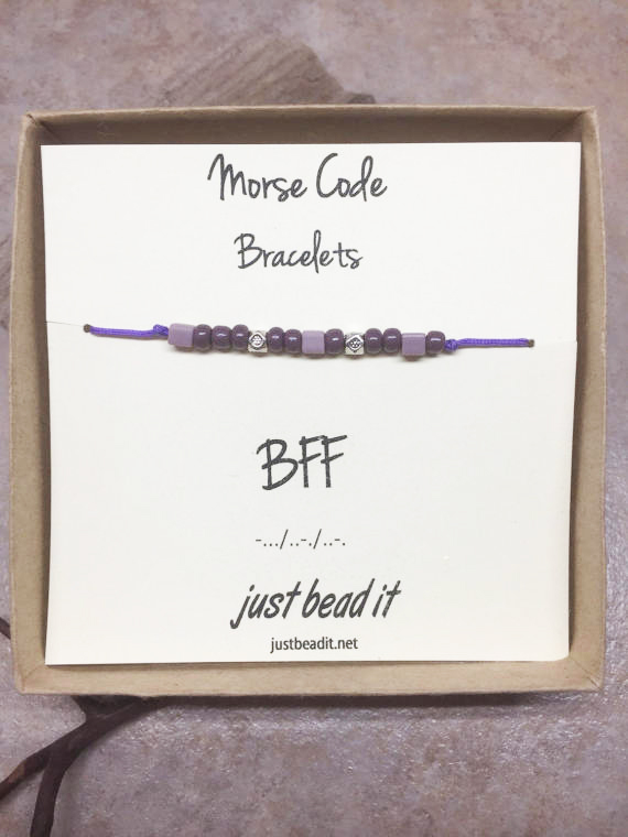 Morse Code Bracelet – Custom Bracelet – BFF Morse Code Jewelry Custom  Bracelet – Morse Code Jewelry – Mother's Day Jewelry – Just Bead It