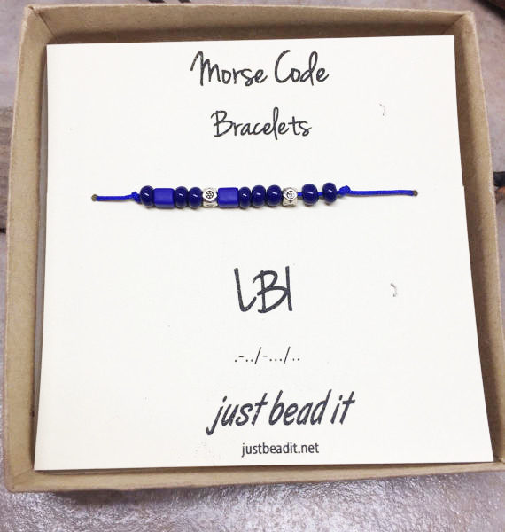 Morse Code LBI Adjustable Bracelet