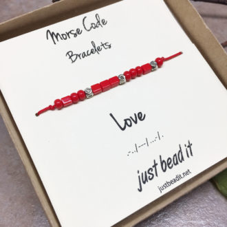 Morse Code Love Adjustable Bracelet