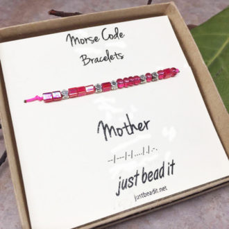 Morse Code Mother Adjustable Bracelet 1