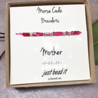 Morse Code Mother Adjustable Bracelet