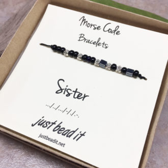 Morse Code Sister Adjustable Bracelet 2