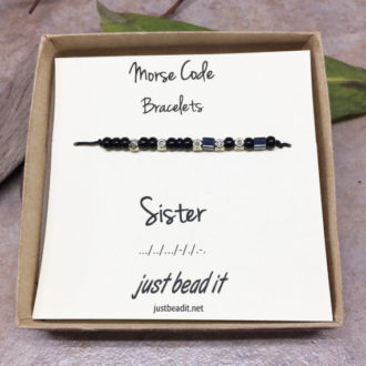 Morse Code Sister Adjustable Bracelet