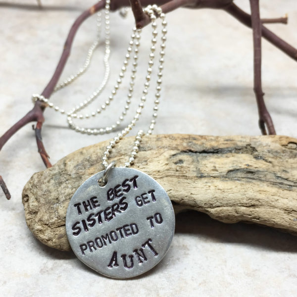 Aunt Hand Stamped Necklace