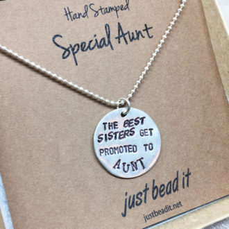Aunt Hand Stamped Necklace Box