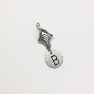 Grandpas Fishing Pals Hand Stamped Keychain Fish Initial Addon STAMPED