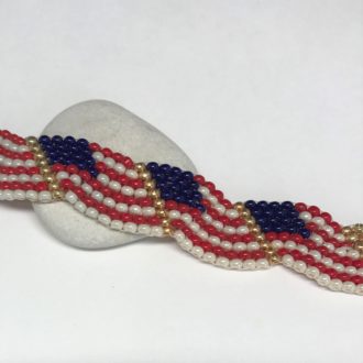 american flag bracelet flat