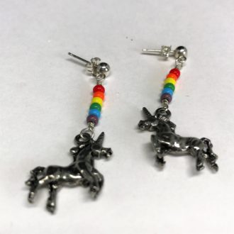 Unicorn Dangle Rainbow Earrings