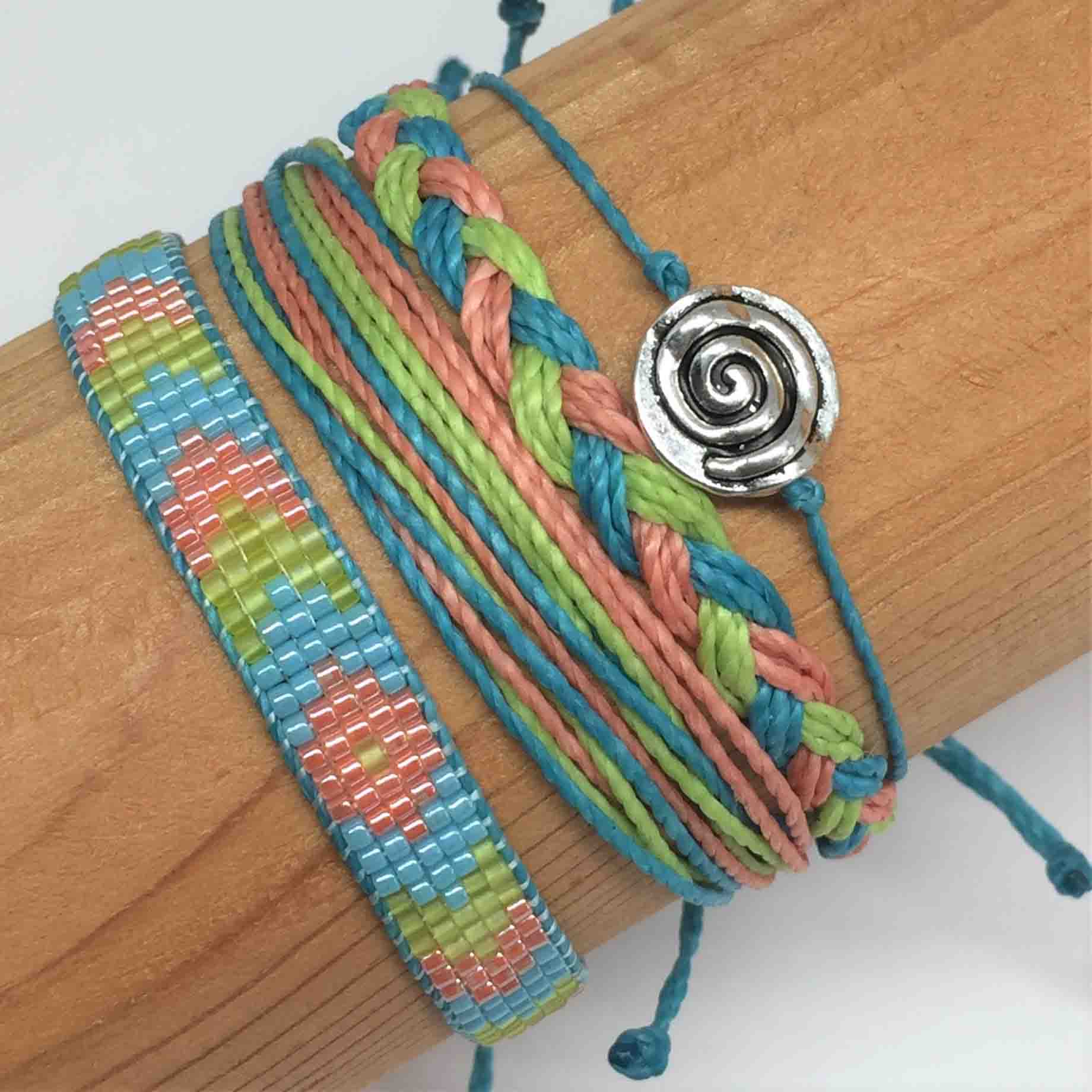 B and E Fave Color Collection: Woven Loom Bracelet / Adjustable Waterproof  Bracelet – Just Bead It