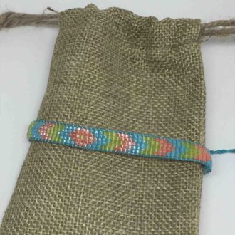 Sorbet Loom on Linen Bag