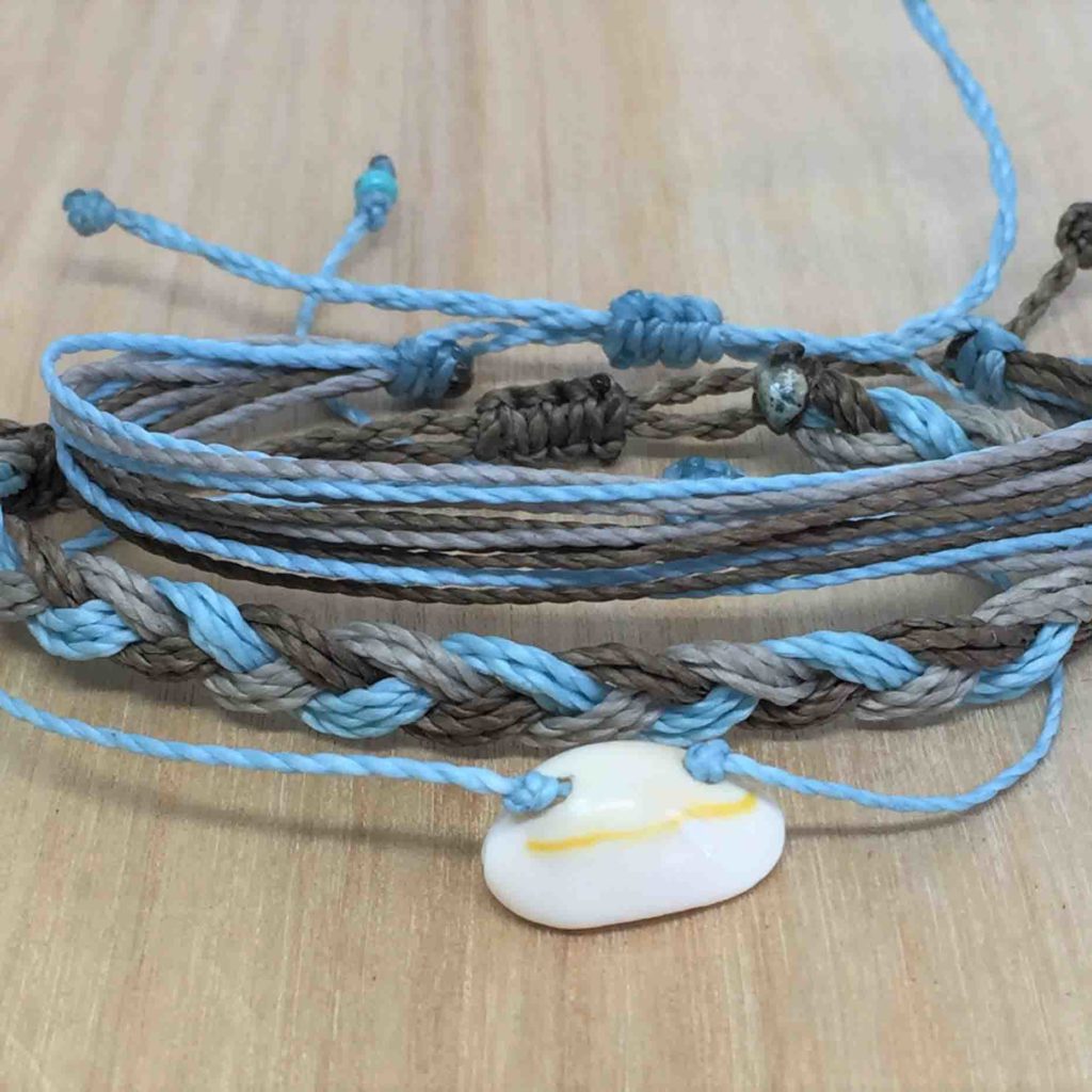 She Sells Seashells Friendship Bracelets, 3 Bracelet Set : Braided
