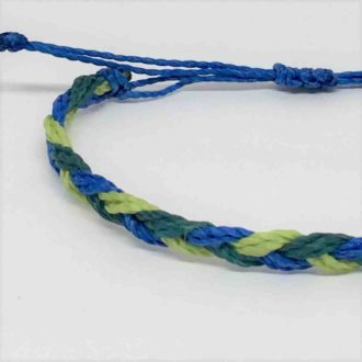 Earth and Sea Braided Bracelet Closeup