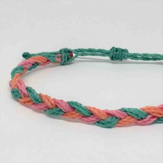 Froot Loops Braided Bracelet Close Up