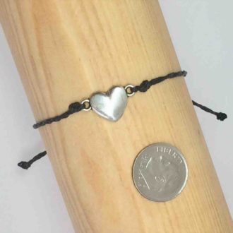 Heart Charm Bracelet Adjustable Pole Sizing