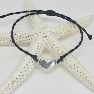 Heart Charm Bracelet Adjustable Starfish
