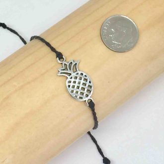 Pineapple Charm Bracelet Adjustable Pole Sizing