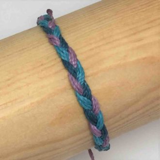 Purple Denim Braided Bracelet Pole