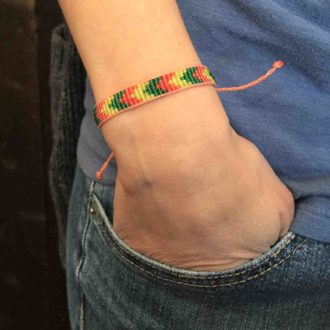 Tiger Lily Loom Bracelet Model