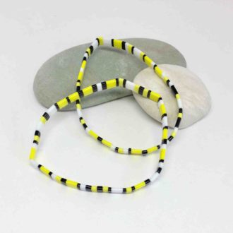 Tila Bracelet Adjustable Stretch Random Japanese Glass Tile Beads Set of 2 on Rocks