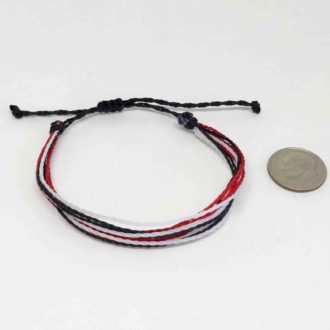 Waterproof and Adjustable Poly Cord Freefoem Red Black And White Sizing
