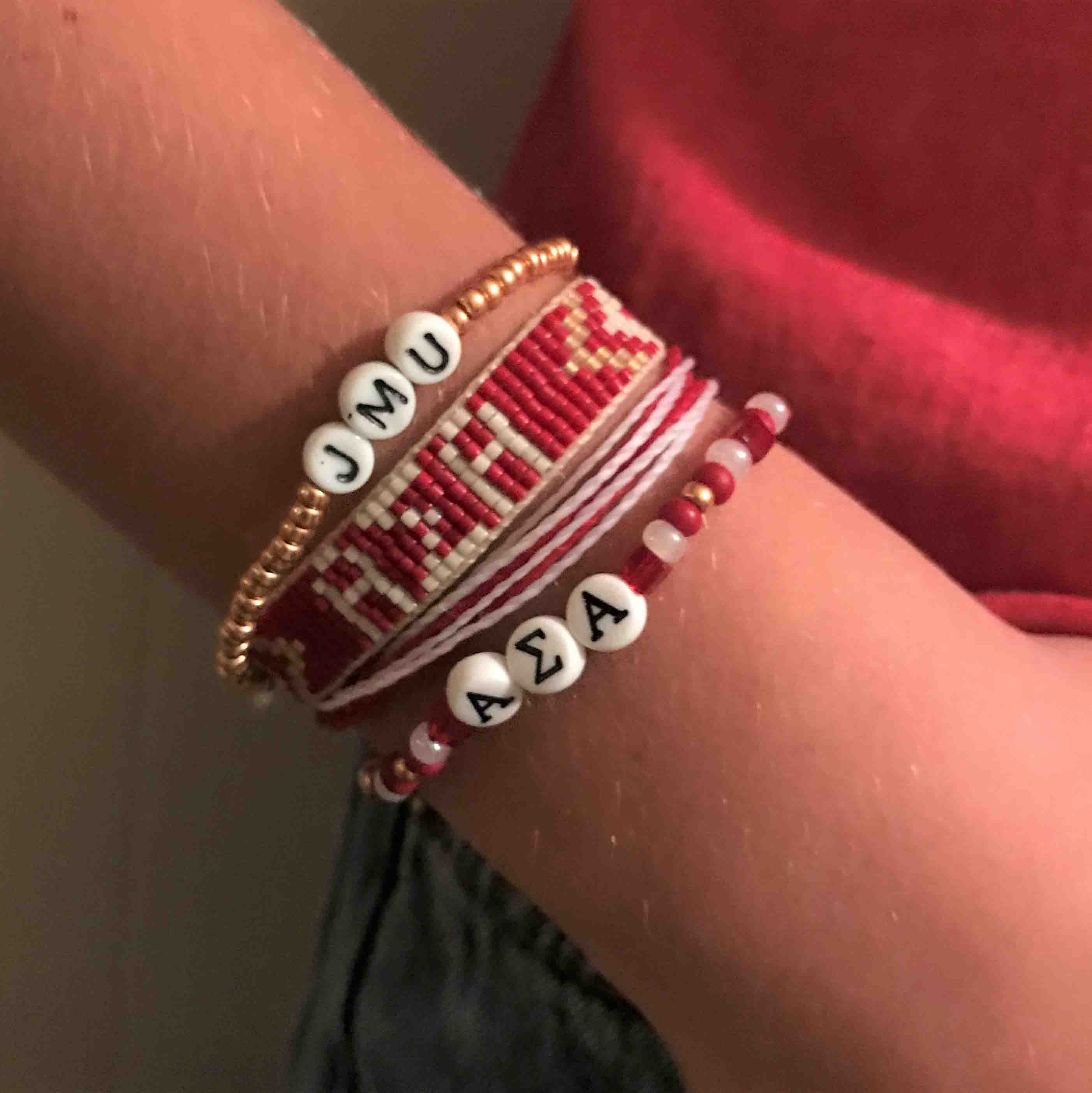 3pcs Girls Letter Decor Beaded Bracelet | SHEIN IN