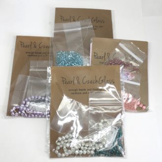 Pearl & Czech Glass Necklace and Bracelet Kit Assorted