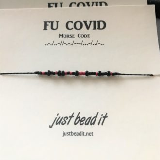 FU COVID Morse Code Bracelet
