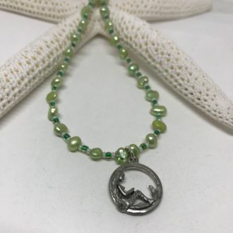Pearl & Czech Glass Necklace and Bracelet Kit Sea Green