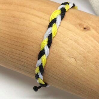 Waterproof Adjustable Bracelets Ozean Braided Yellow Black White