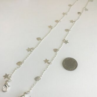 Mask Holder Chain with Hearts and Stars Sizing