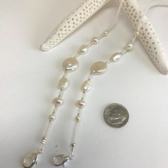 Mask Holder Coin Pearl with Seed Beads on Starfish Sizing