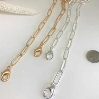 Mask Holder Paperclip Chain 19mm Loop with 19 mm Large Lobster Sizing