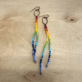 Rainbow-Earrings-Hand-Beaded-2-Drop-on-Wood2