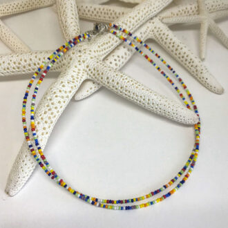 Rainbow-Necklace-Hand-Beaded-Double-Strand-Starfish