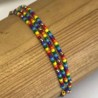 Rainbow-Stretch-Goldfilled-and-Delica-Seed-Bead-Bracelets