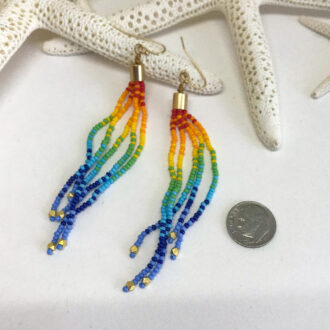 Tassel-Earrings-Hand-Beaded-Rainbow-Sizing