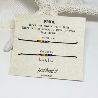 Rainbow Pride Bracelet, Valentine 2 piece set
