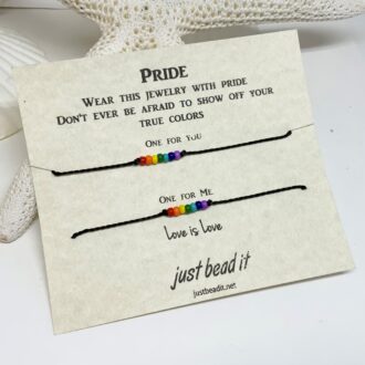 Rainbow Pride Bracelet, Valentine 2 piece set. 2