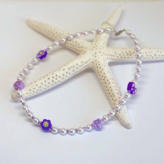 KidCore Pearl Purple Necklace Starfish