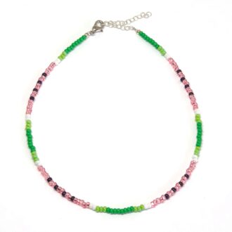 Watermelon Necklace Seed Beads KidCore Collection White