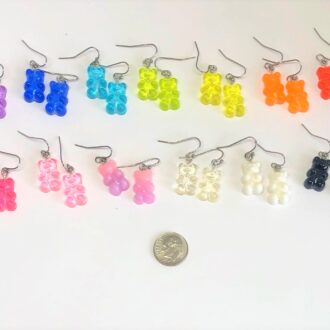 Gummy Bear Necklace Earrings KidCore Collection Sizing