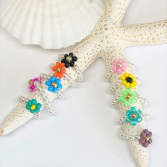 Pearl Daisy Chain Ring Assorted Color Variety Natural KidCore Collection Starfish